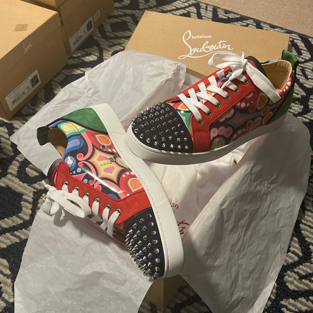 Christian Louboutin Louis Junior Spike Orlato Low Top Sneaker (Men)